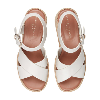 Pasion Espadrille Wedge Sandal - Chic Cream Leather | Marc Fisher