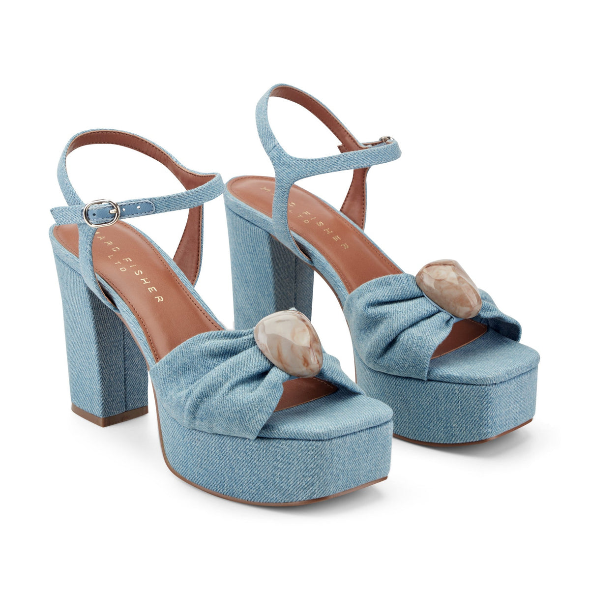 Candey Platform Sandal - Denim | Marc Fisher