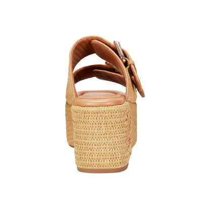 Poppy Platform Slide Sandal - Natural Raffia | Marc Fisher