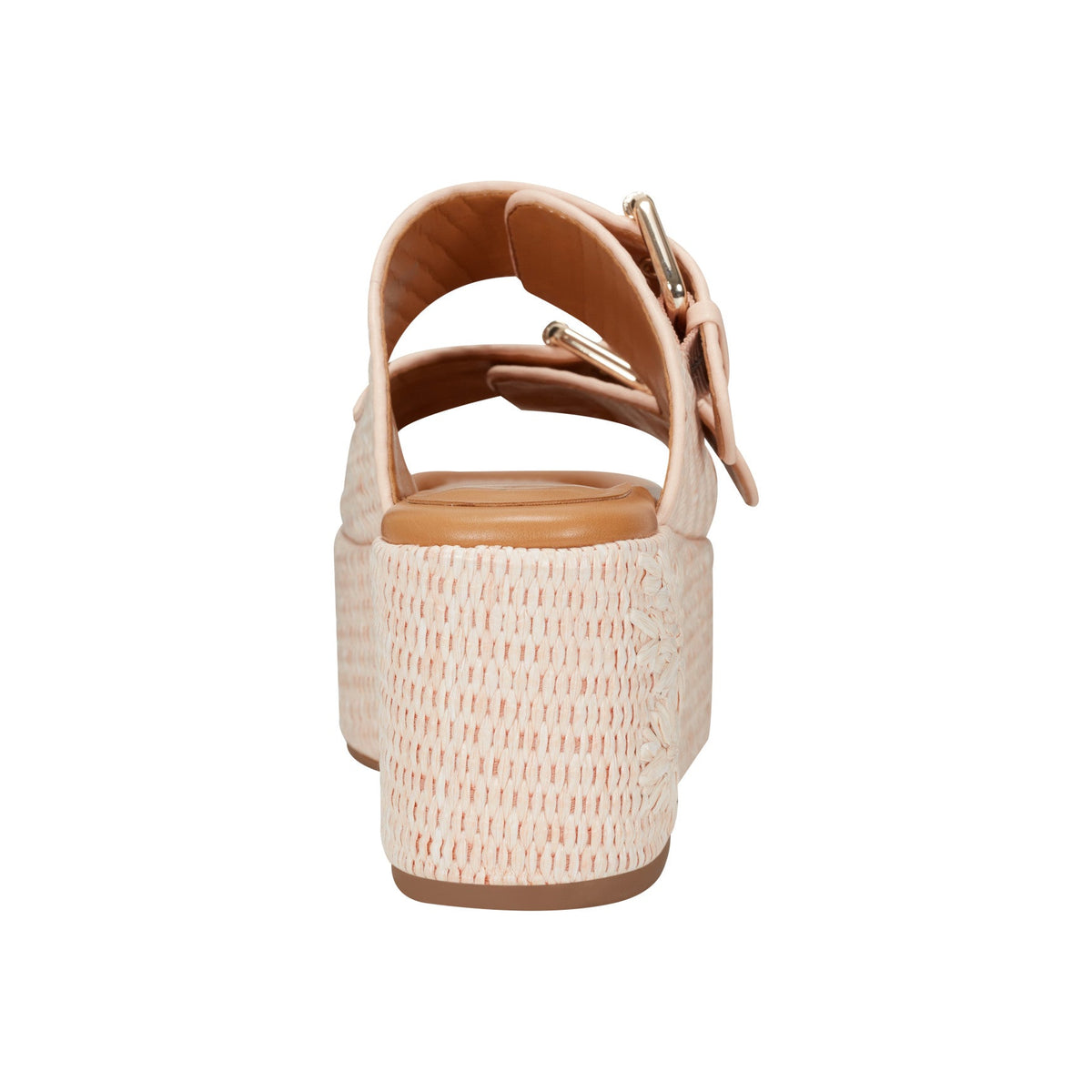 Poppy Platform Slide Sandal - Light Pink Raffia | Marc Fisher