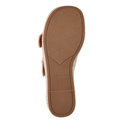 Poppy Platform Slide Sandal - Light Pink Raffia | Marc Fisher