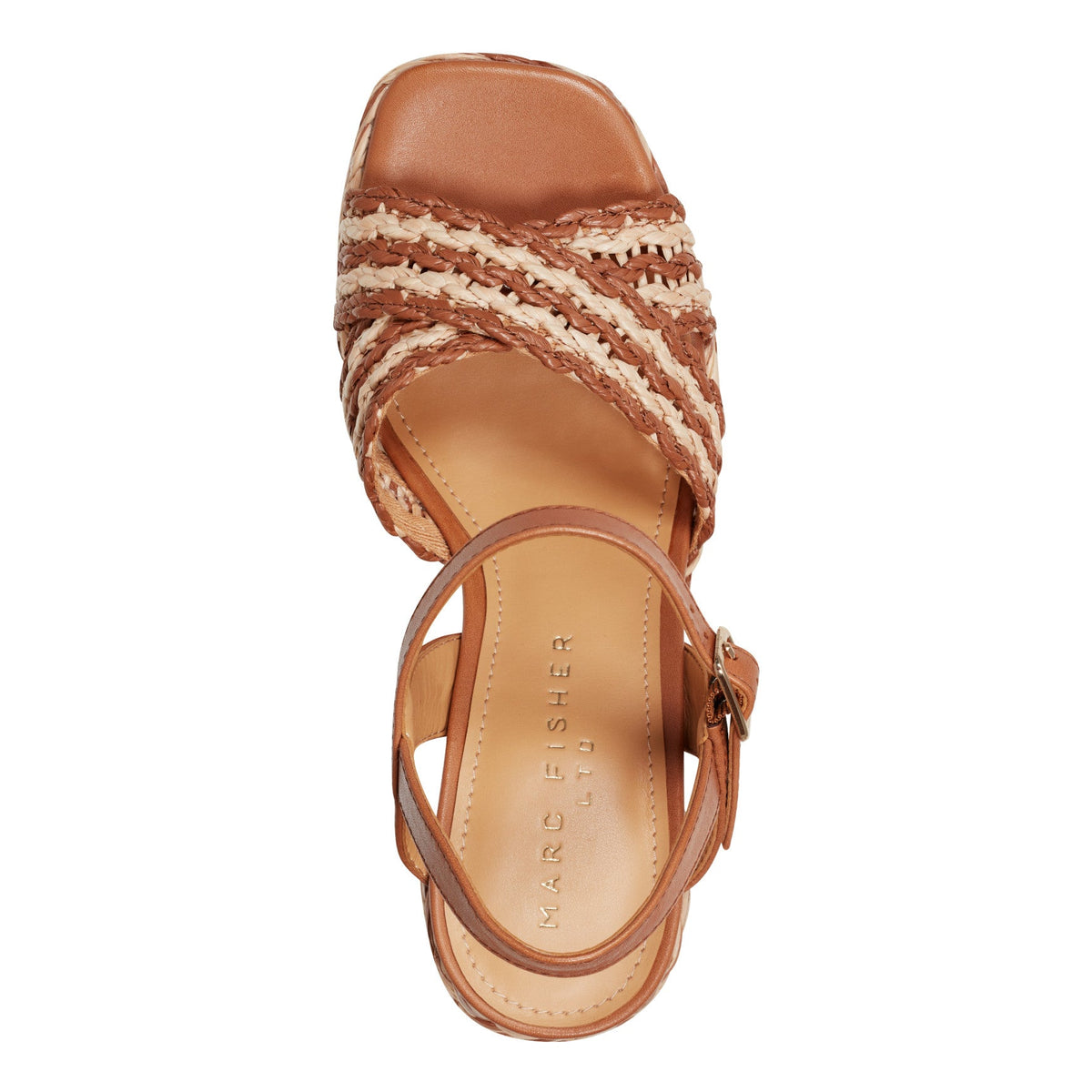 Juliey Platform Sandal - Natural/Brown | Marc Fisher