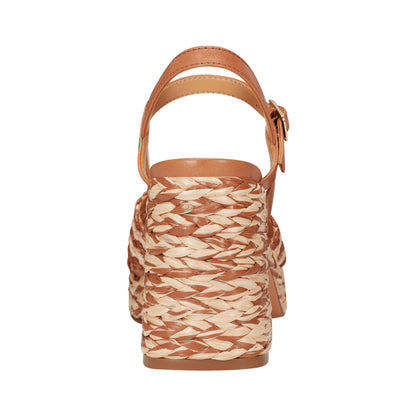 Juliey Platform Sandal - Natural/Brown | Marc Fisher