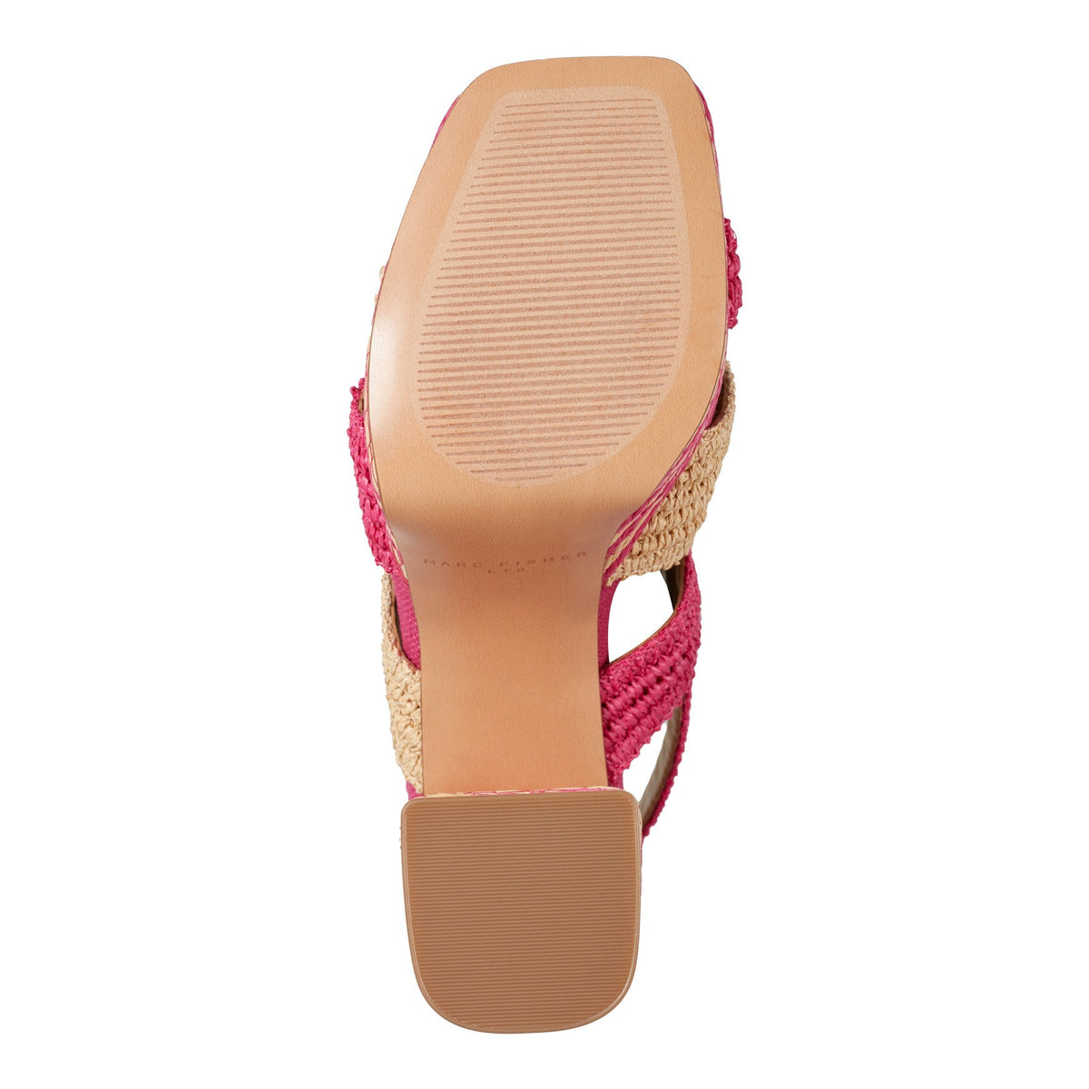 Caddy Platform Sandal - Natural/Pink Raffia | Marc Fisher