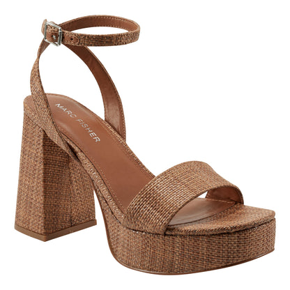 Sadel Platform Sandal - Cognac | Marc Fisher