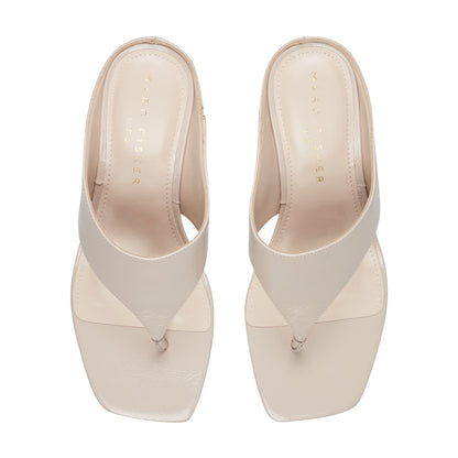 Adia Leather Thong Sandal - Ivory Leather | Marc Fisher