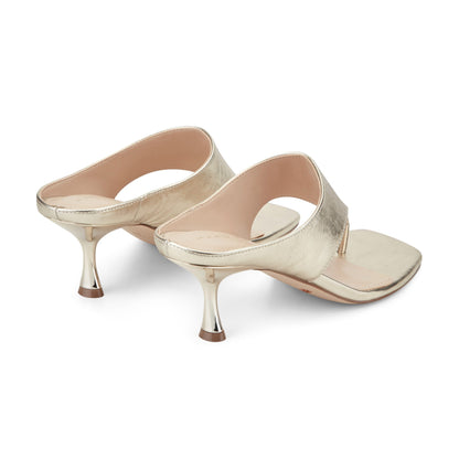 Adia Leather Thong Sandal - Platino Leather | Marc Fisher