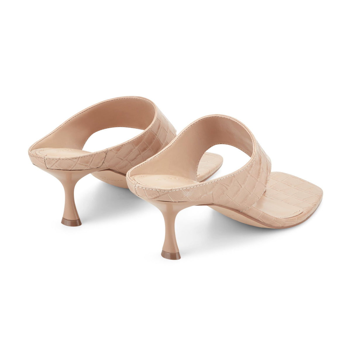 Adia Leather Thong Sandal - Embossed Natural Leather Croco | Marc Fisher