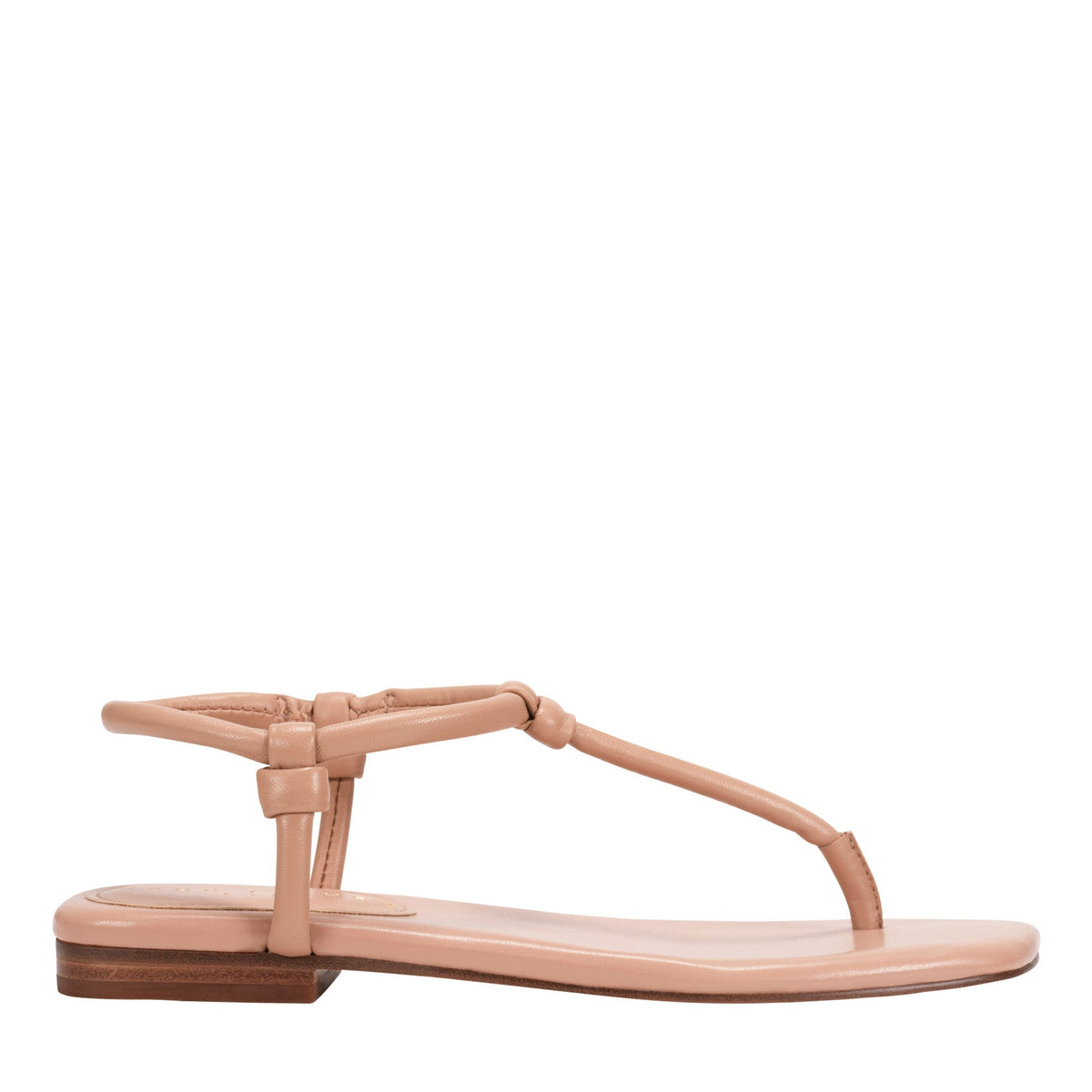 Maycee Thong Flat Leather Sandal - Natural Leather | Marc Fisher
