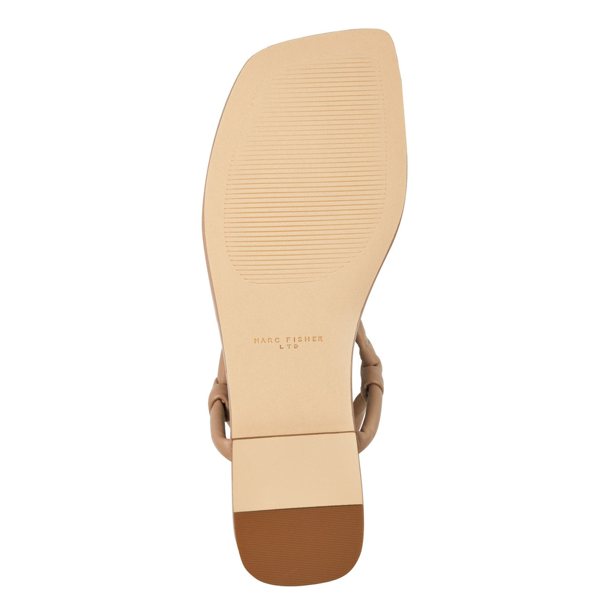 Maycee Thong Flat Leather Sandal - Natural Leather | Marc Fisher