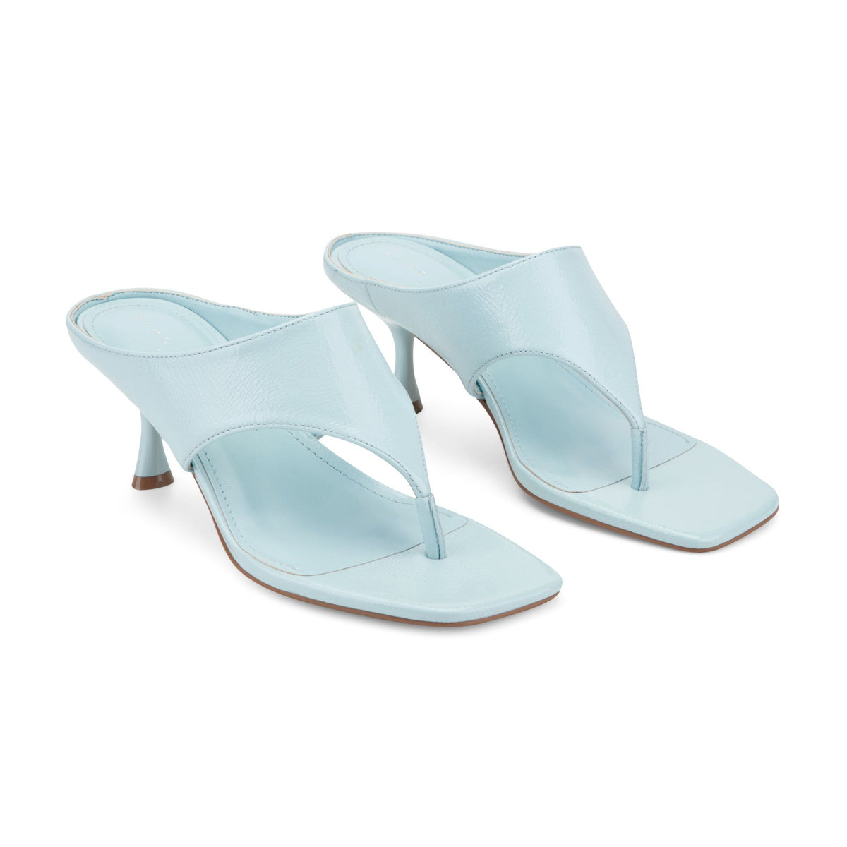Adia Leather Thong Sandal - Light Blue Leather | Marc Fisher