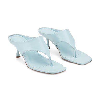 Adia Leather Thong Sandal - Light Blue Leather | Marc Fisher