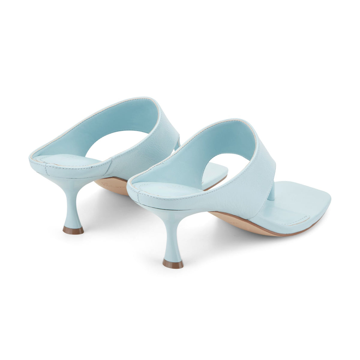 Adia Leather Thong Sandal - Light Blue Leather | Marc Fisher