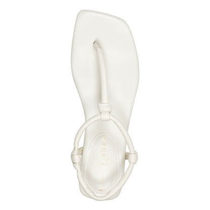 Maycee Thong Flat Leather Sandal - Chic Cream Leather | Marc Fisher