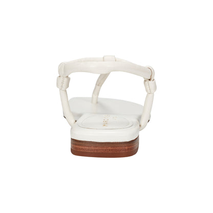Maycee Thong Flat Leather Sandal - Chic Cream Leather | Marc Fisher