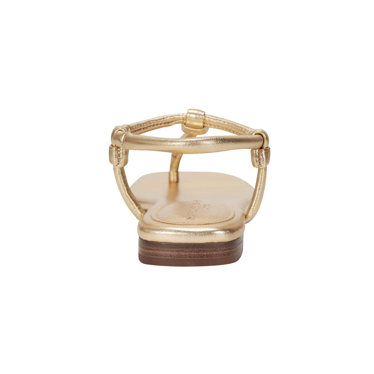 Maycee Thong Flat Leather Sandal - Gold Leather | Marc Fisher