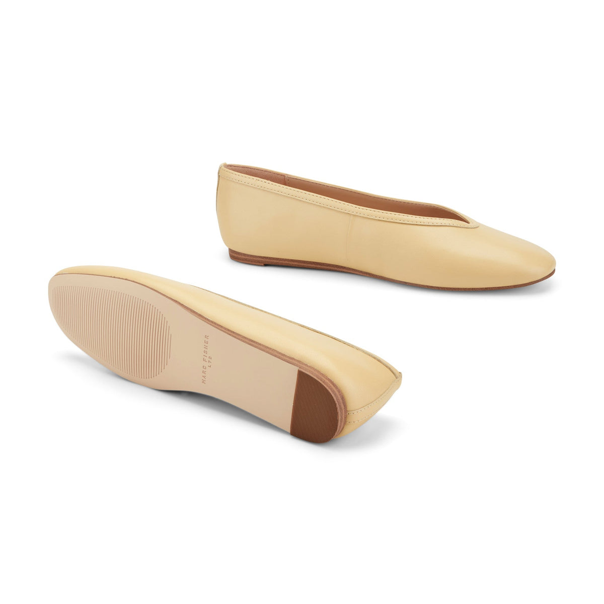Gradi Leather Ballet Flat - Yellow Leather | Marc Fisher
