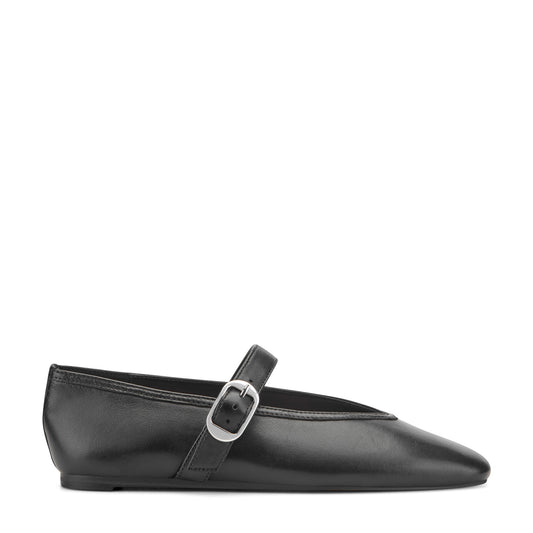 Godea Mary Jane Ballet Flat - Black Leather | Marc Fisher