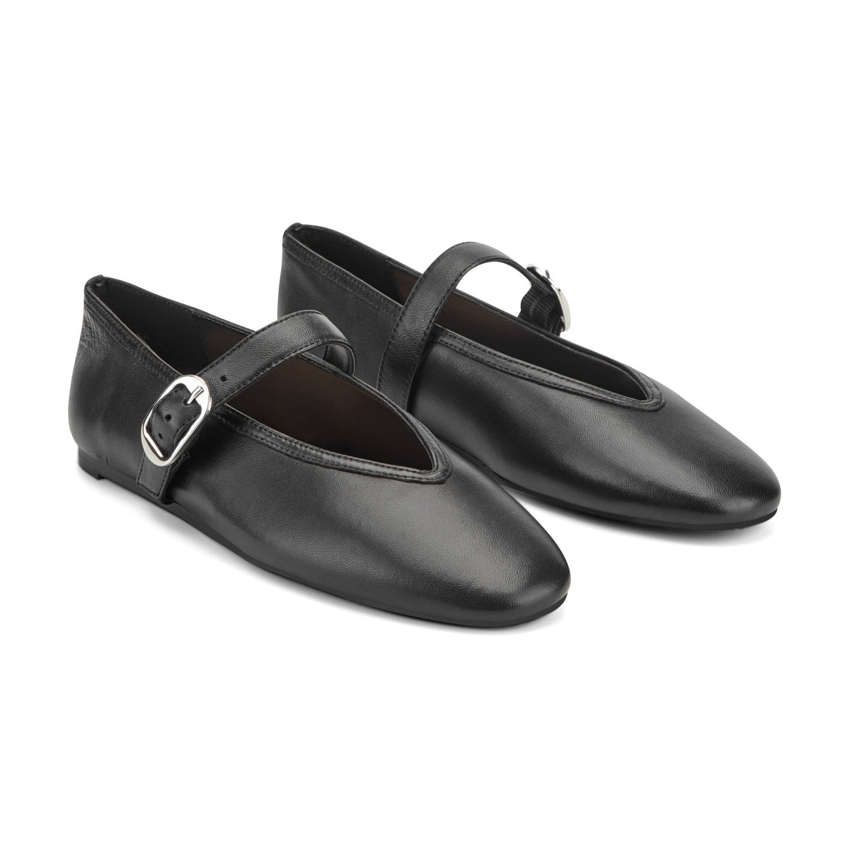 Godea Mary Jane Ballet Flat - Black Leather | Marc Fisher