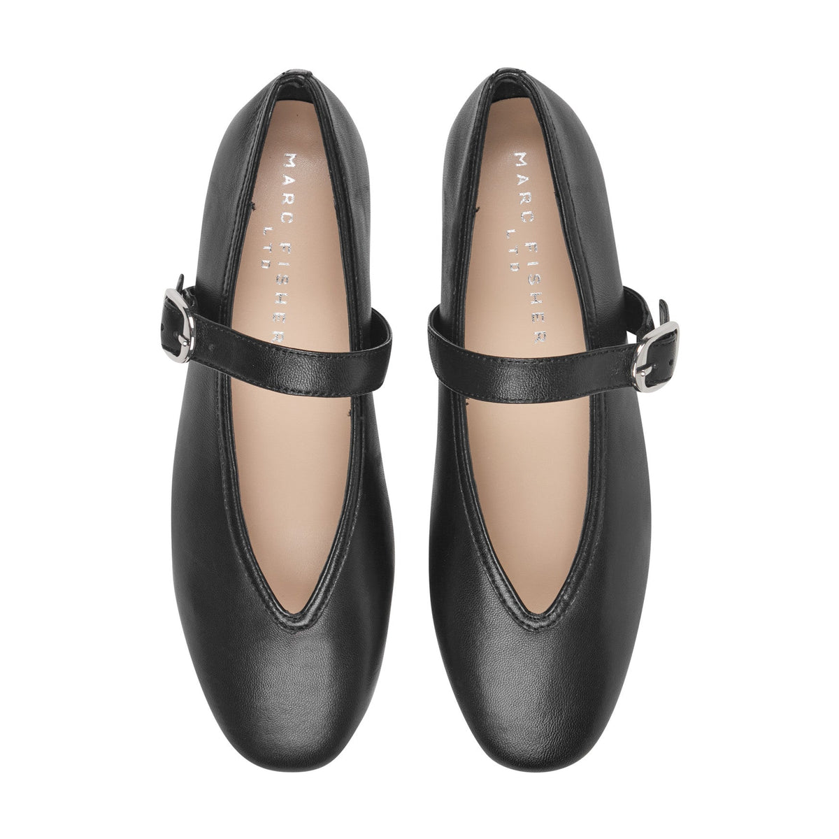 Godea Mary Jane Ballet Flat - Black Leather | Marc Fisher