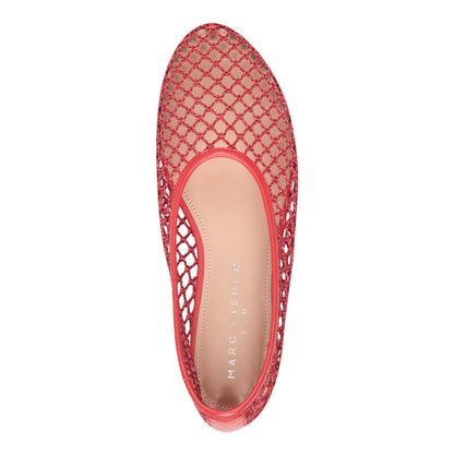Jazlyn Mesh Ballet Flat - Red Mesh | Marc Fisher