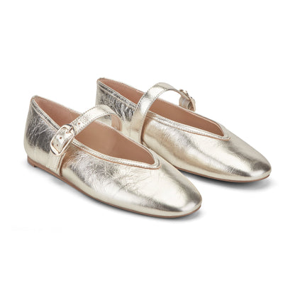 Godea Mary Jane Ballet Flat - Platino Leather | Marc Fisher