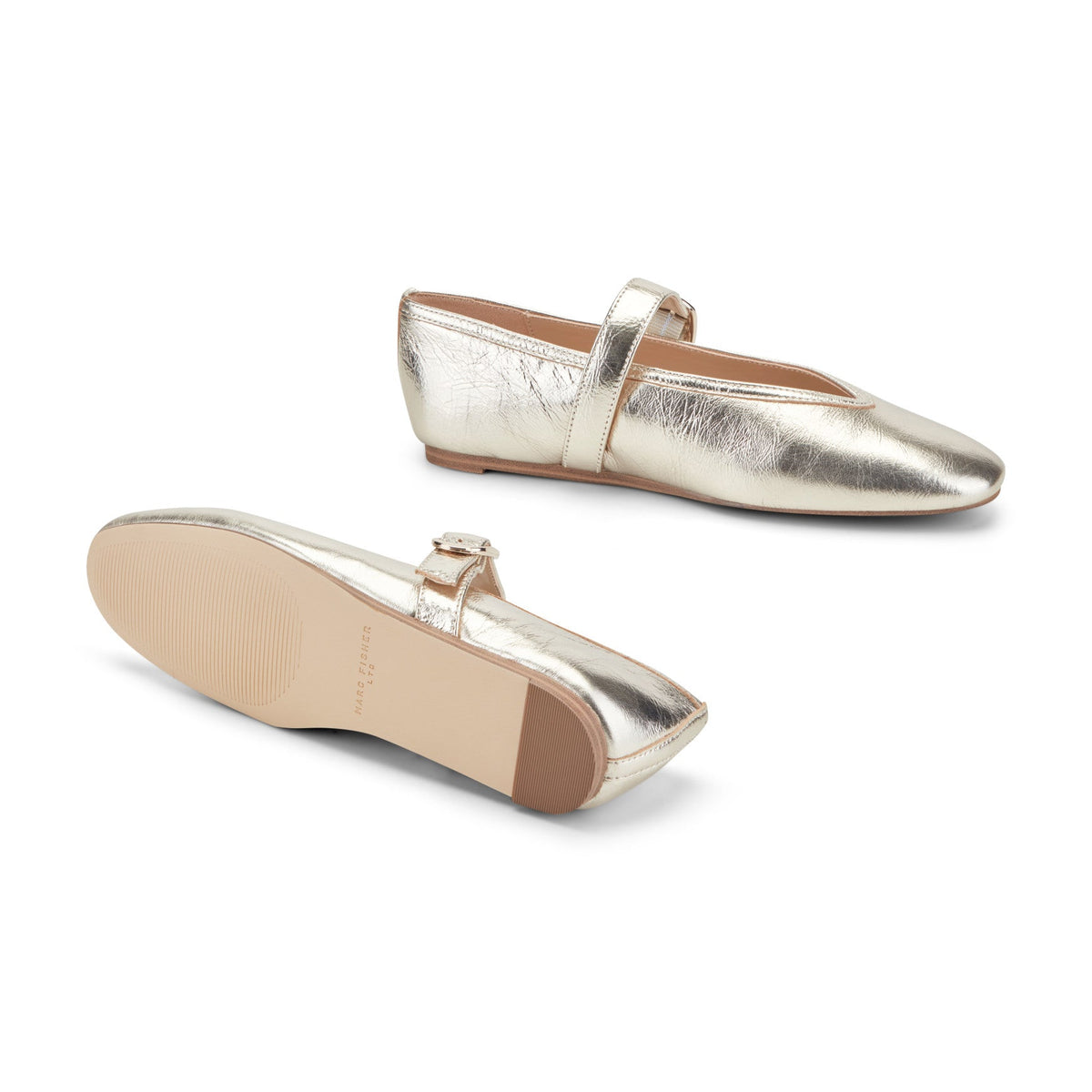 Godea Mary Jane Ballet Flat - Platino Leather | Marc Fisher