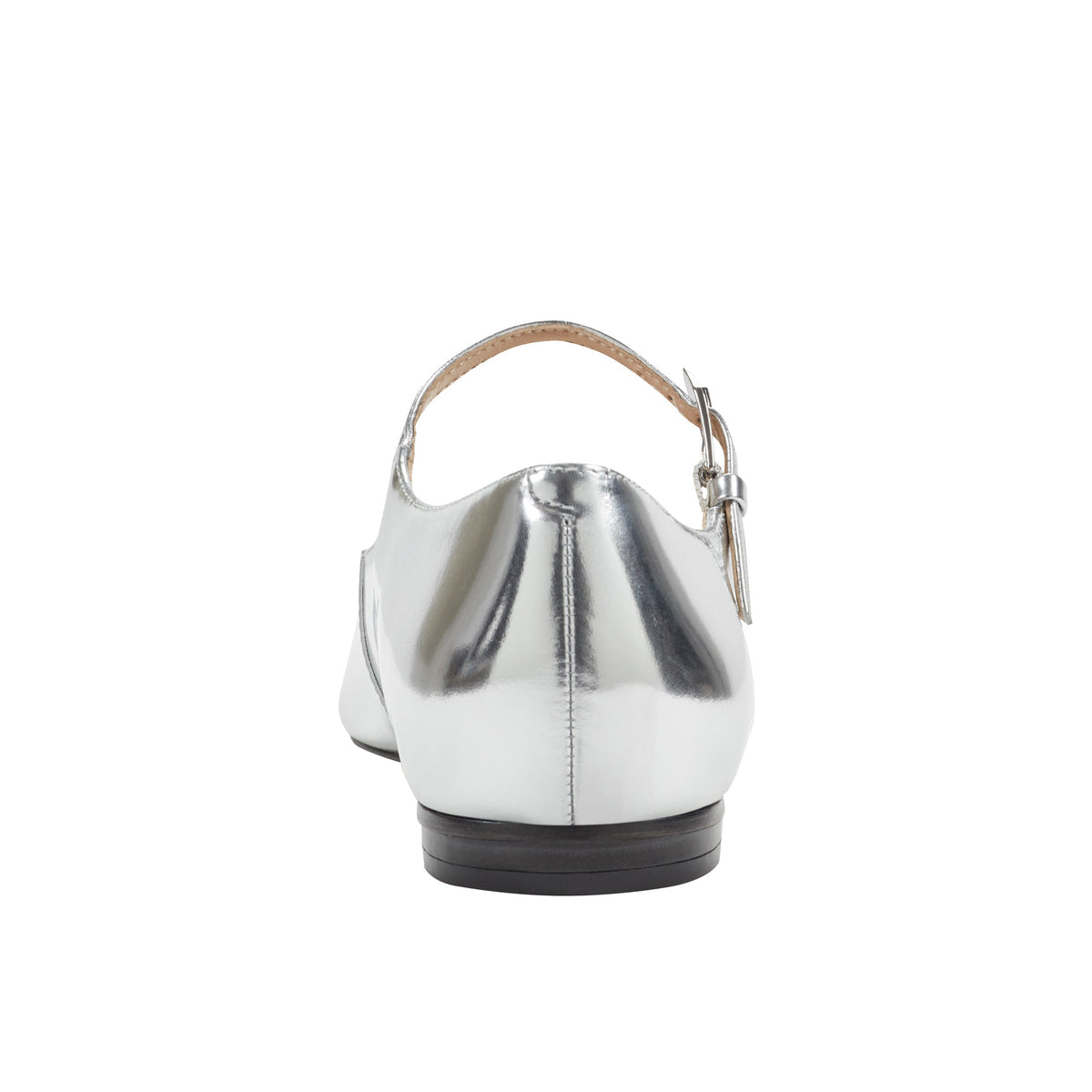 Trella Leather Mary Jane Flat - Silver Metallic | Marc Fisher