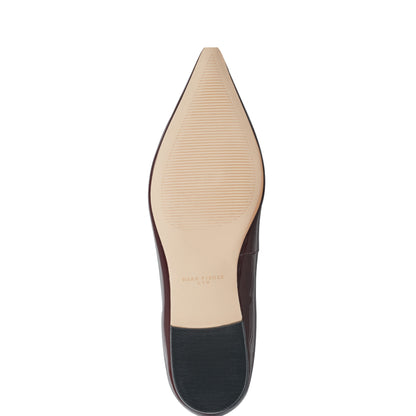 Trella Leather Mary Jane Flat - Dark Red Patent Leather | Marc Fisher