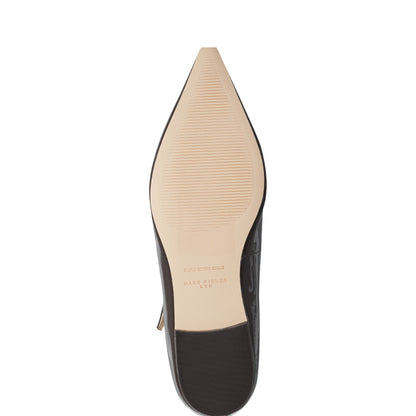 Trella Leather Mary Jane Flat - Brown Patent Leather | Marc Fisher