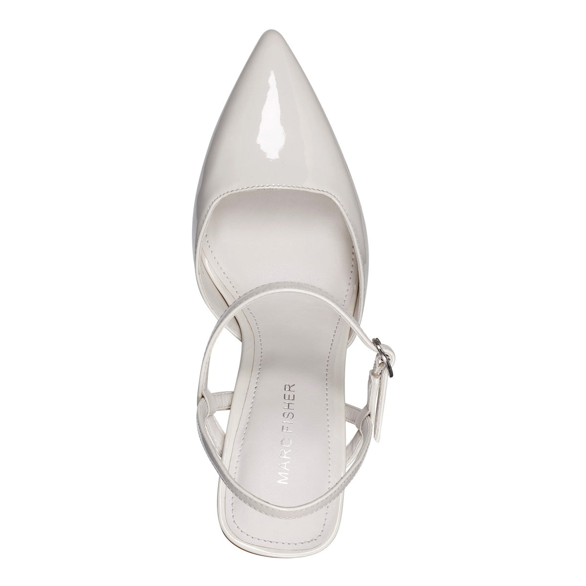 Doster Pointy Toe Slingback - Chic Cream Patent | Marc Fisher