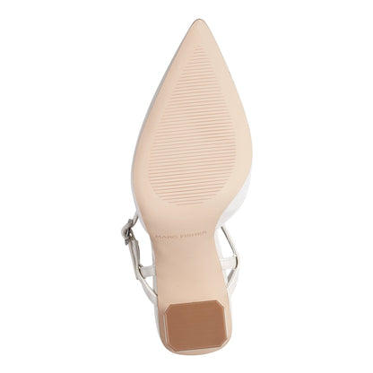 Doster Pointy Toe Slingback - Chic Cream Patent | Marc Fisher
