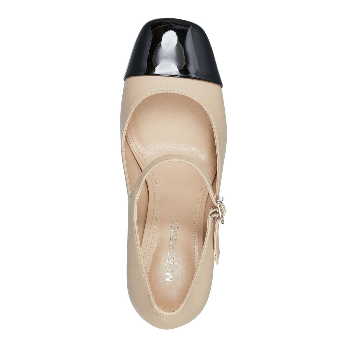 Charine Cap Toe Mary Jane - Natural/Black | Marc Fisher