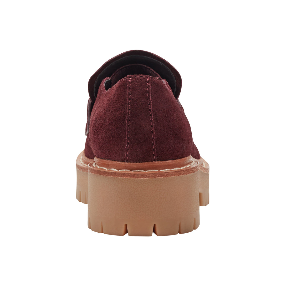 Norton Lug Sole Leather Loafer - Dark Red Leather | Marc Fisher