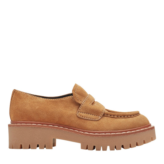 Norton Lug Sole Leather Loafer - Natural Suede | Marc Fisher