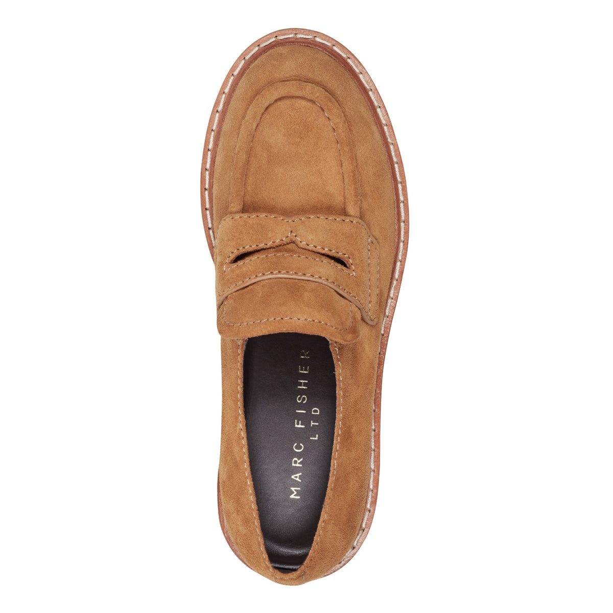 Norton Lug Sole Leather Loafer - Natural Suede | Marc Fisher