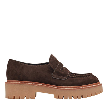 Norton Lug Sole Leather Loafer - Dark Brown Suede | Marc Fisher