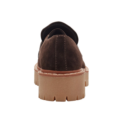 Norton Lug Sole Leather Loafer - Dark Brown Suede | Marc Fisher