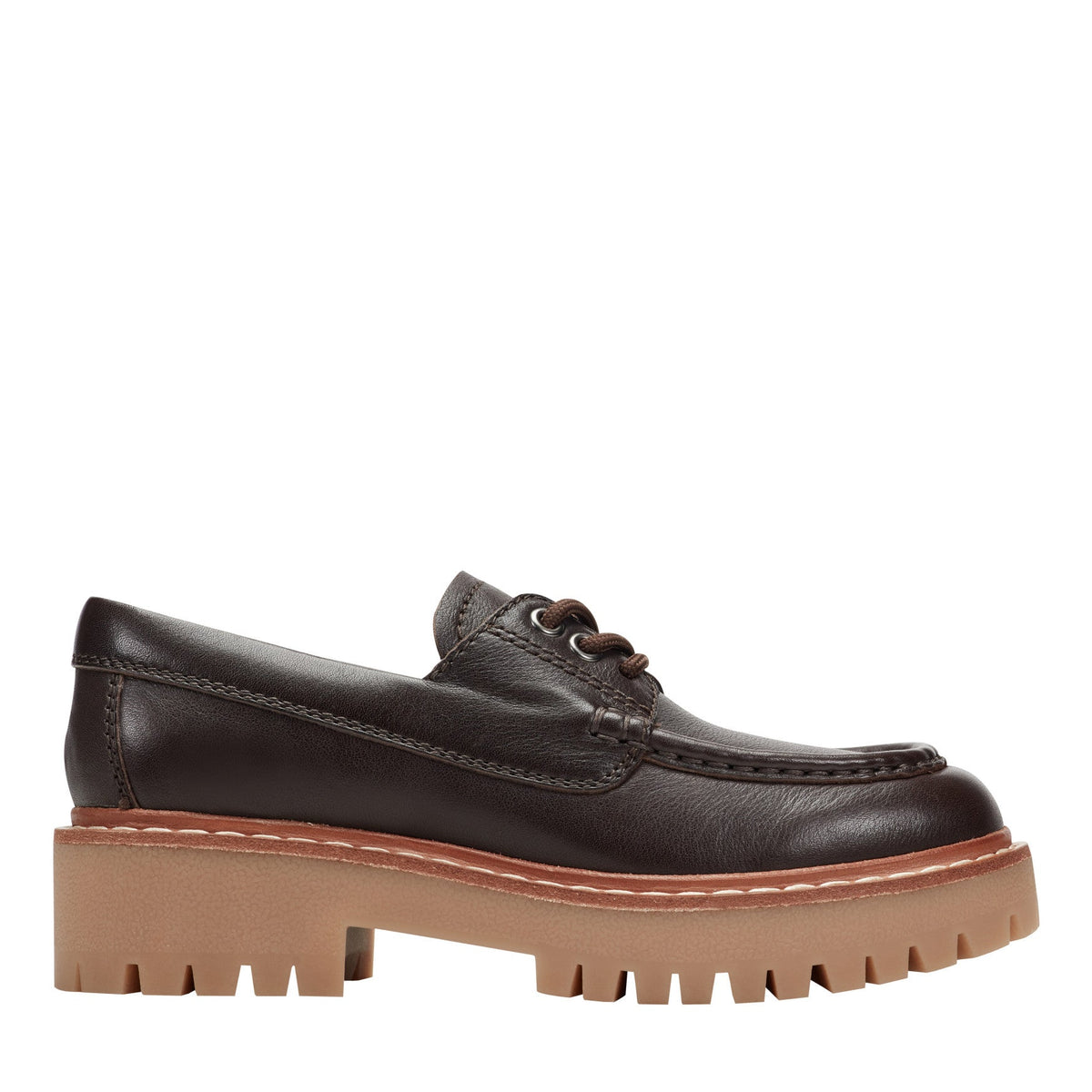 Nerida Lug Sole Leather Loafer - Dark Brown Leather | Marc Fisher