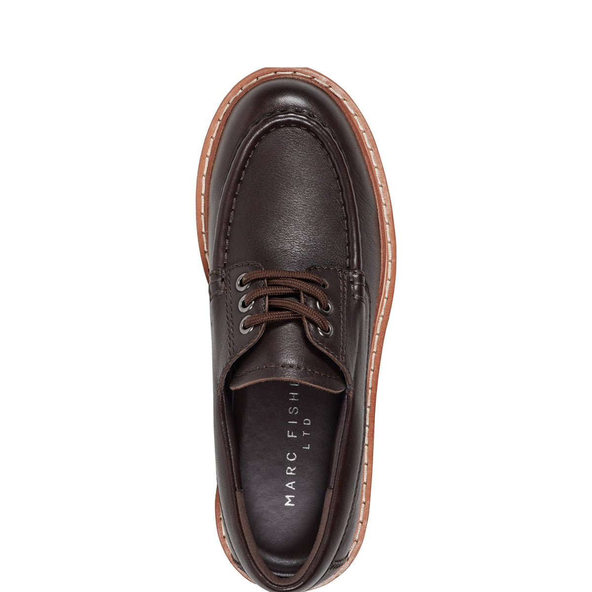 Nerida Lug Sole Leather Loafer - Dark Brown Leather | Marc Fisher