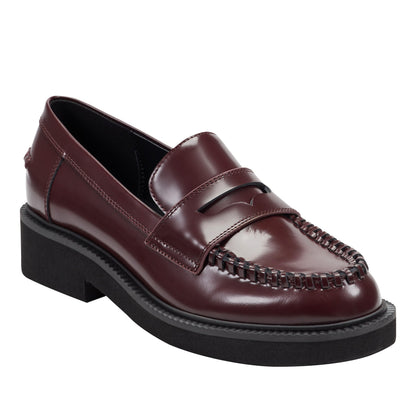 Dagman Casual Leather Loafer - Dark Red Leather | Marc Fisher