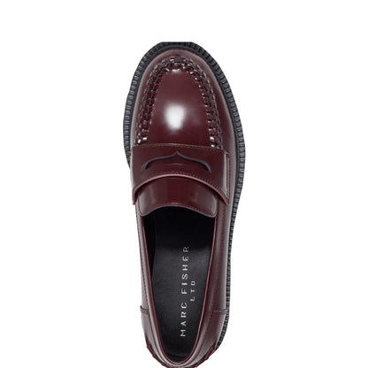 Dagman Casual Leather Loafer - Dark Red Leather | Marc Fisher