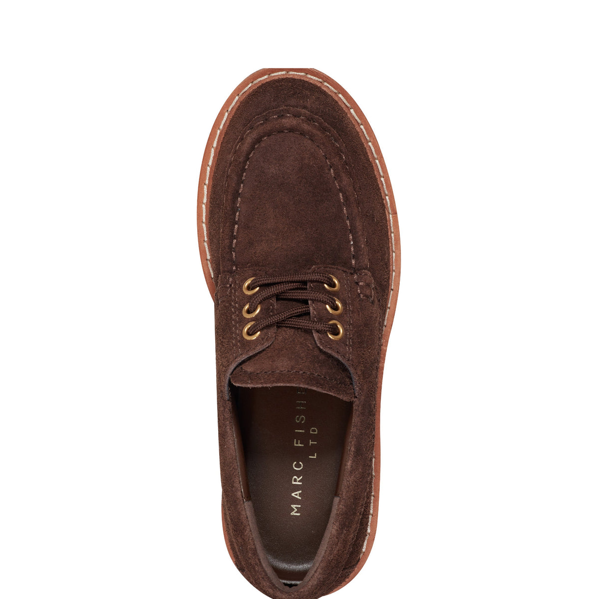 Nerida Lug Sole Leather Loafer - Brown Suede | Marc Fisher