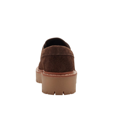 Nerida Lug Sole Leather Loafer - Brown Suede | Marc Fisher