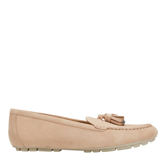Layney Casual Tassle Leather Loafer - Natural Suede | Marc Fisher