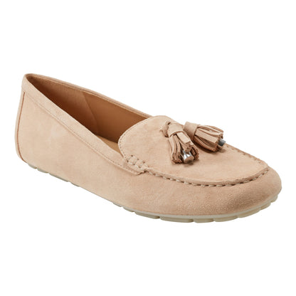 Layney Casual Tassle Leather Loafer - Natural Suede | Marc Fisher