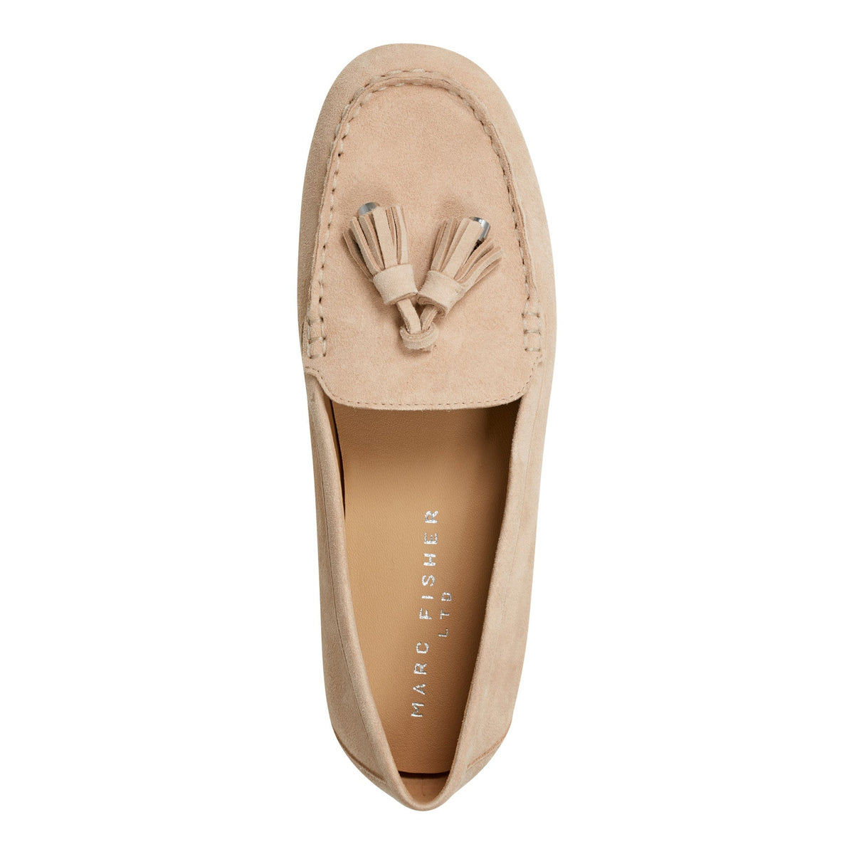 Layney Casual Tassle Leather Loafer - Natural Suede | Marc Fisher