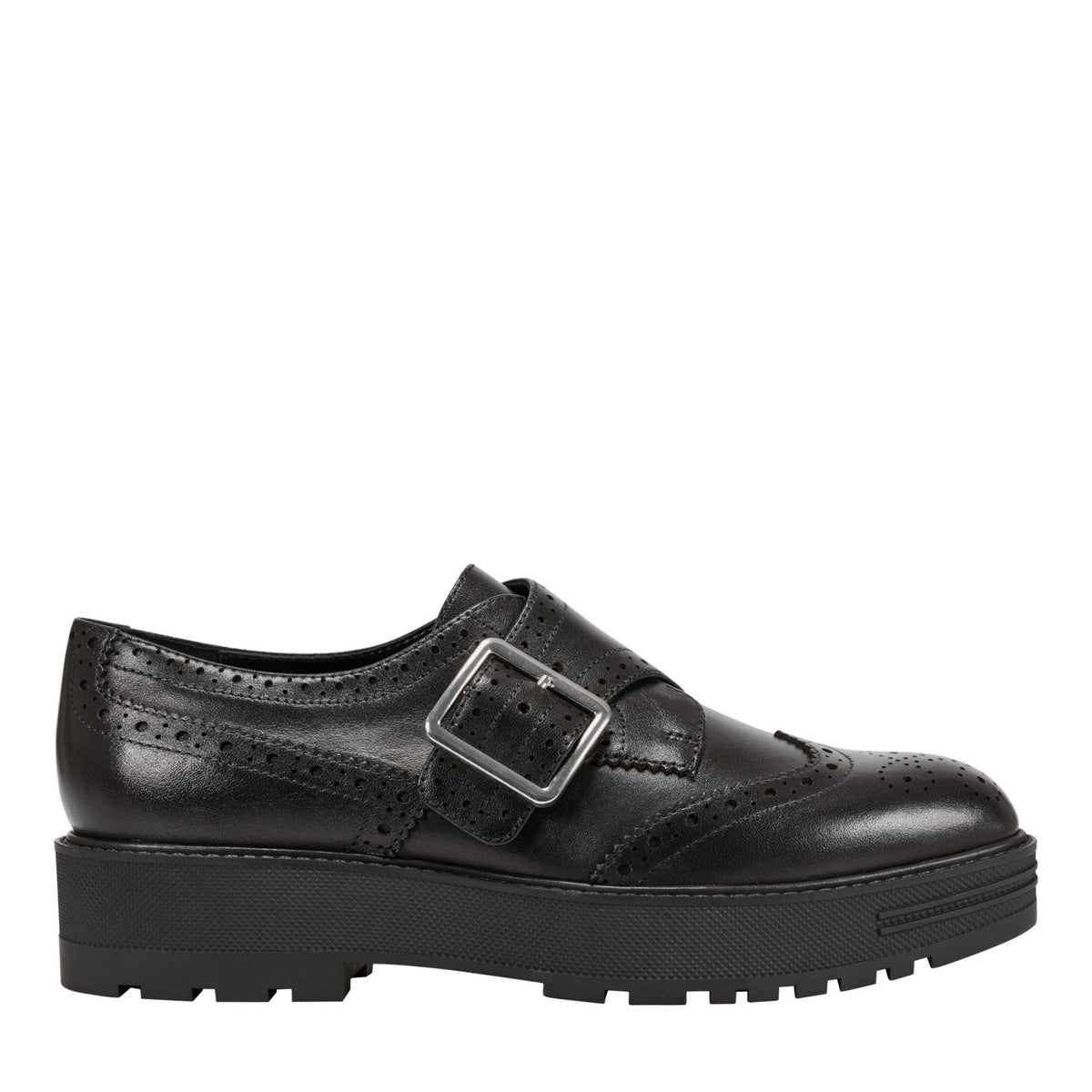 Remona Leather Monk Strap Loafer - Black Leather | Marc Fisher