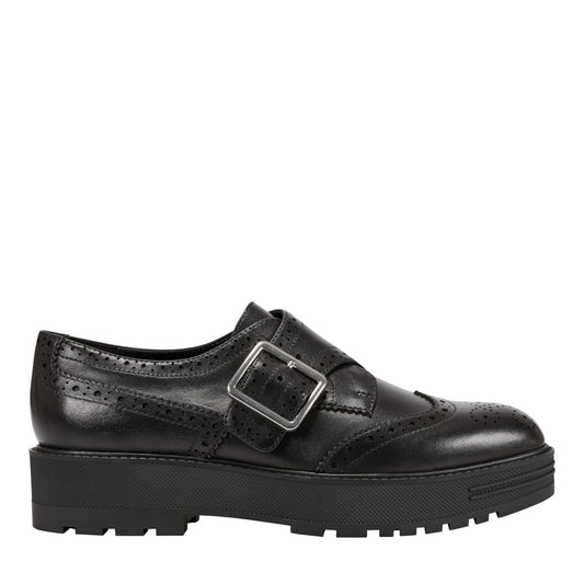 Remona Leather Monk Strap Loafer - Black Leather | Marc Fisher
