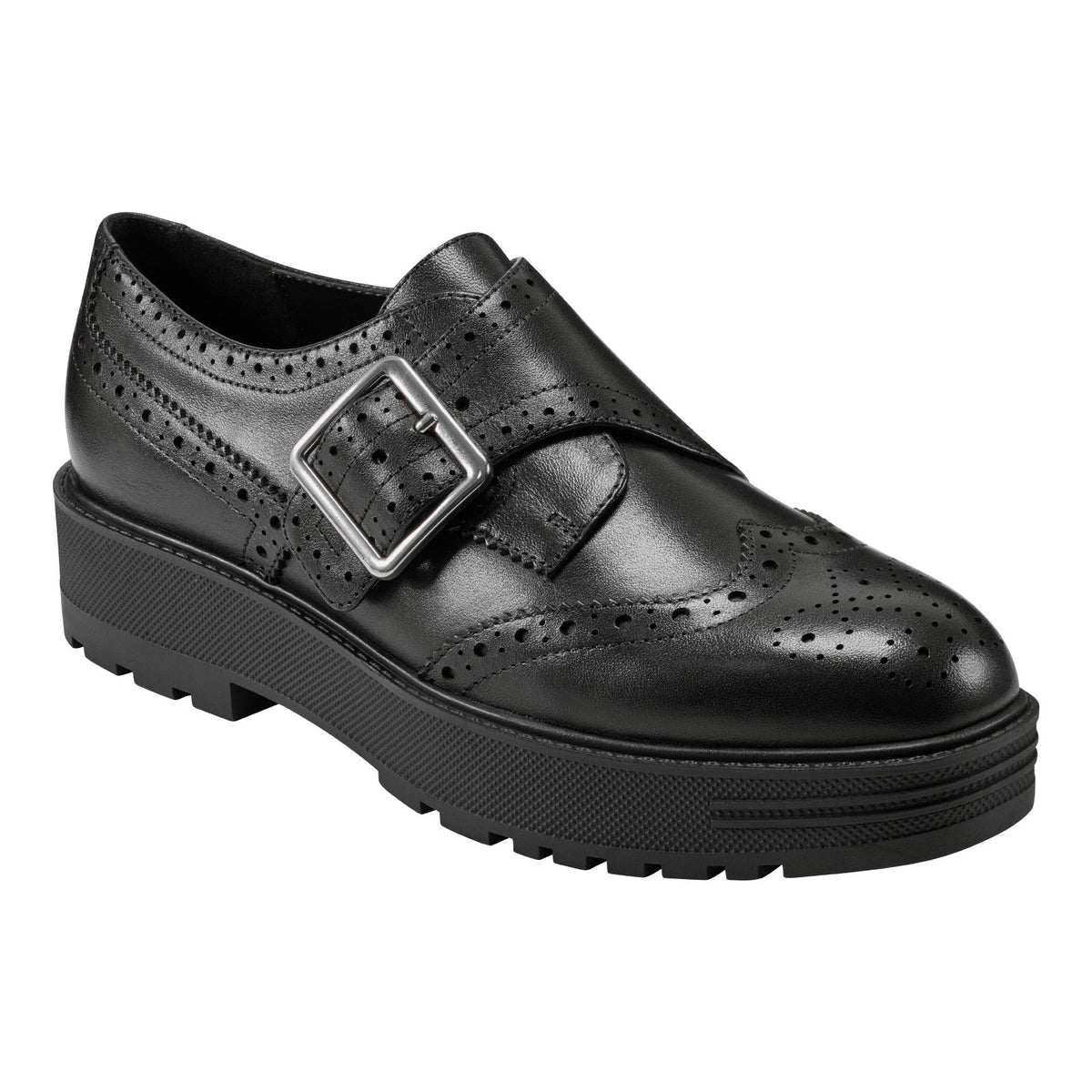 Remona Leather Monk Strap Loafer - Black Leather | Marc Fisher